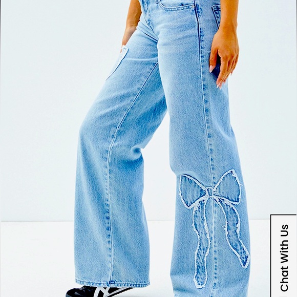 PacSun Denim - 🦋PACSUN🦋 Baggy low rise Bow Jeans🦋
